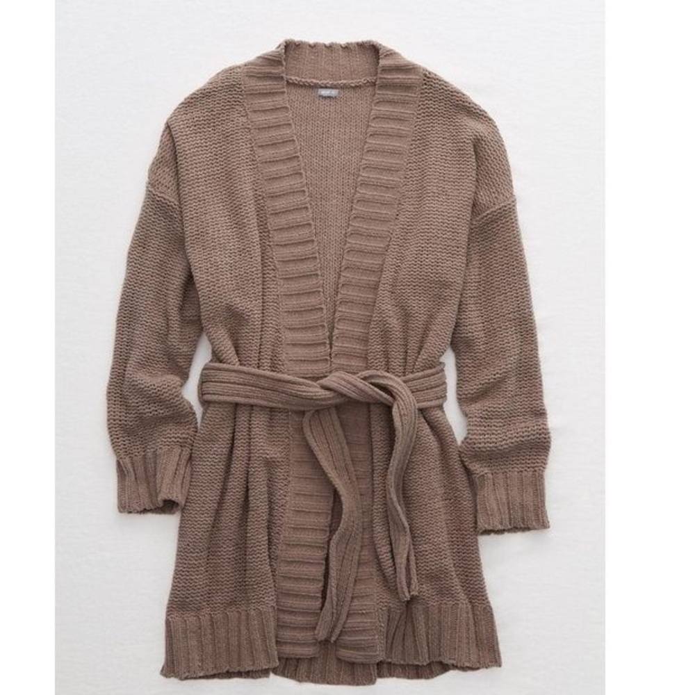 Aerie chenille belted cardigan